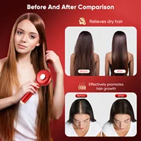Peigne de Massage électrique à vibrations, thérapie à la lumière rouge, brosse de Massage pour la croissance des cheveux, Anti-perte de cheveux, applicateur d'huile liquide, soins capillaires 6
