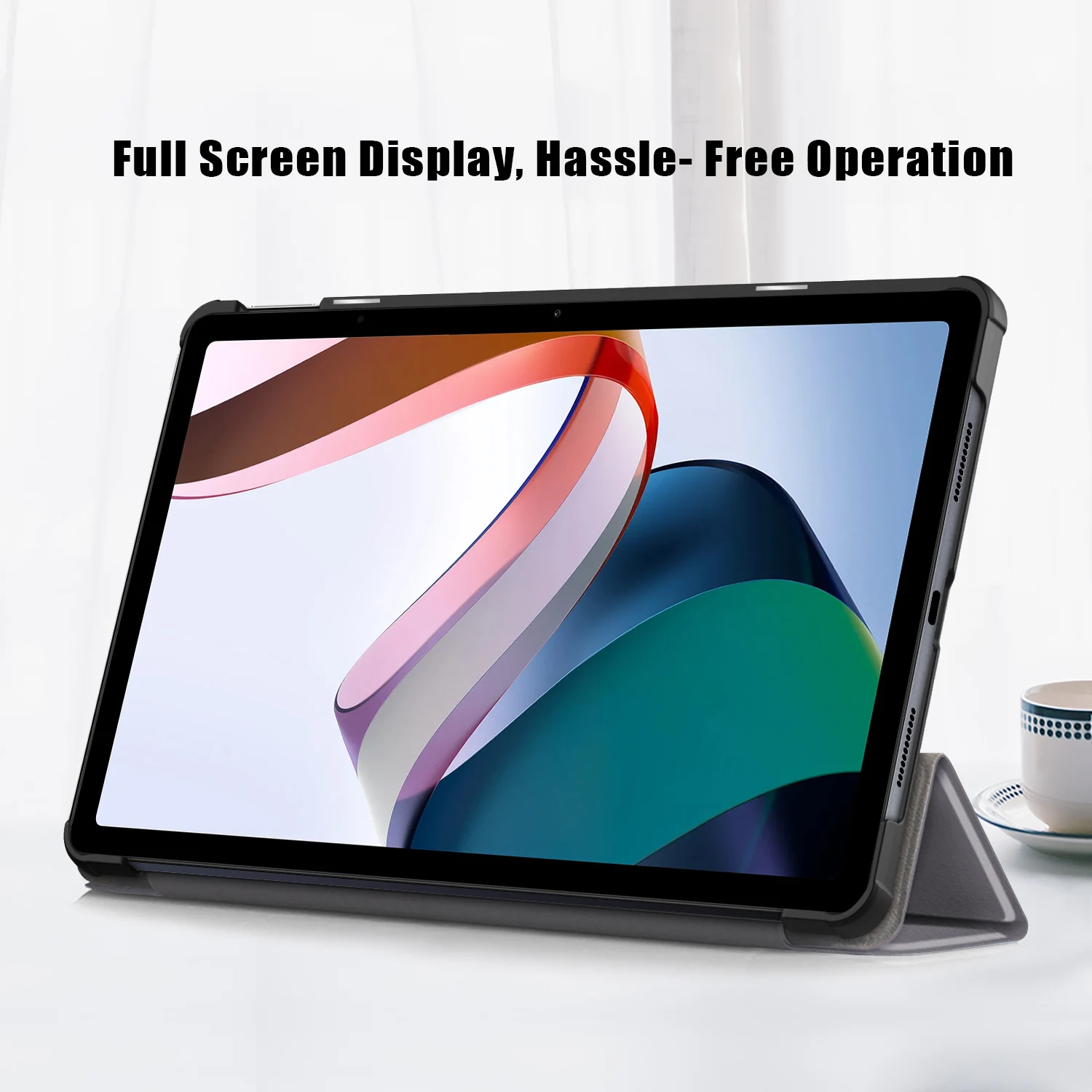 Case voor Xiaomi Redmi Pad 10.61 inch Vrijgegeven 2022 Tri-fold Slim Lichtgewicht Hard Shell Smart Beschermhoes Multi-Angle Stand_voghion.com