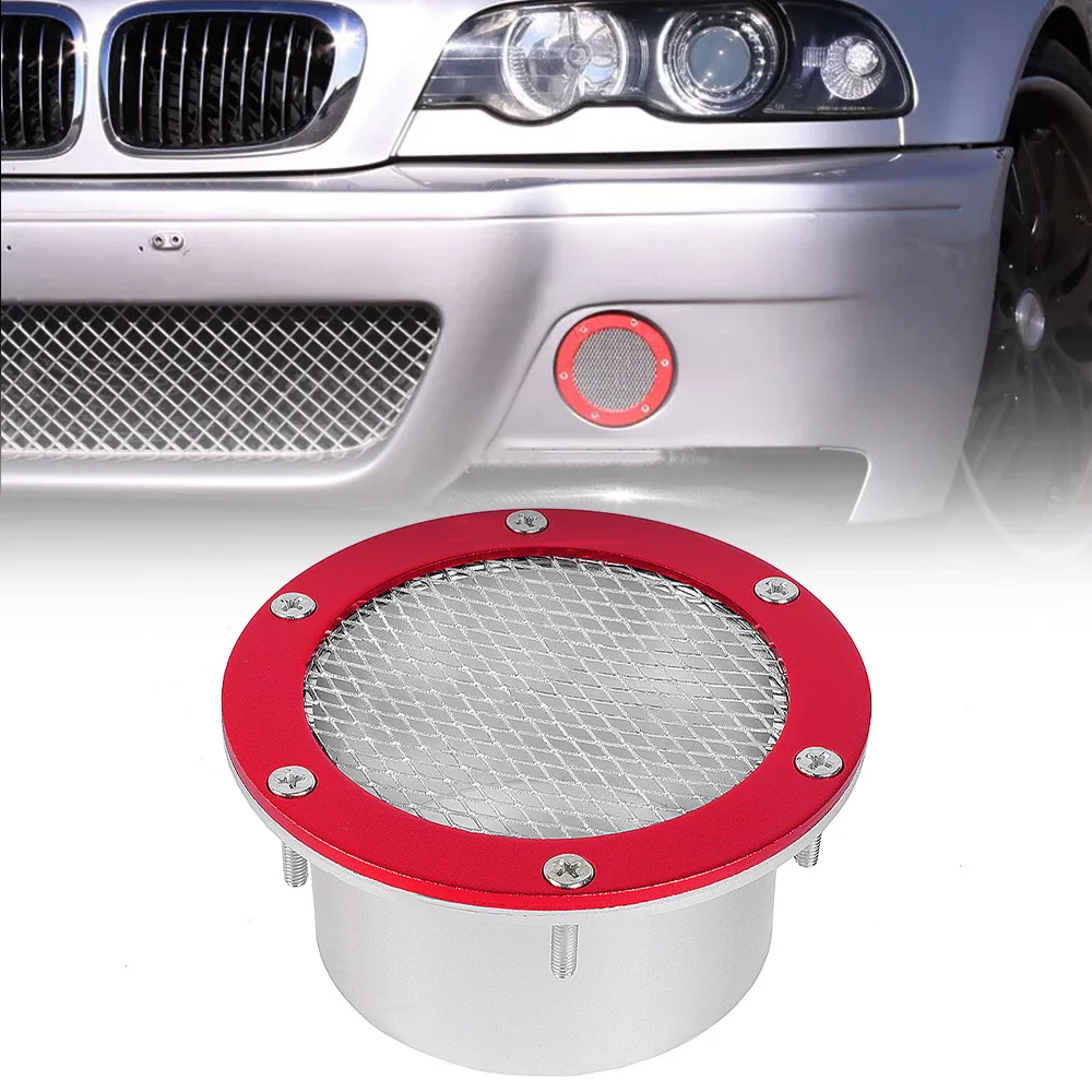 Universal front BUMPER modified tuyere aluminum intake air filter with mesh air duct intake pipe cover