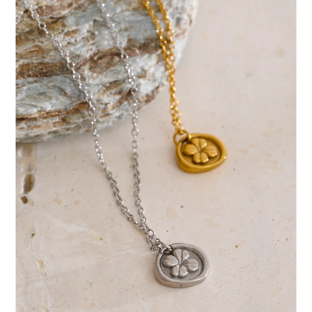 Yhpup Stainless Steel Necklace Water Resistant Metal Jewelry