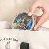 Magnetic Fridge Organiser Round Tin Box With Magnet Kitchen Spice Storage Box Home Office Organisers With Transparent Cover 4