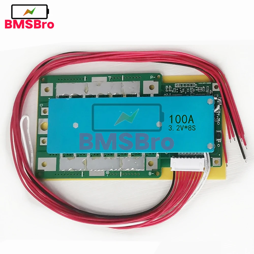 8S 24V 100A 200A 300A Lifepo4 배터리 셀 팩 BMS 보호 보드 과충전 방전 자동차 Ebike 용 균형 보호