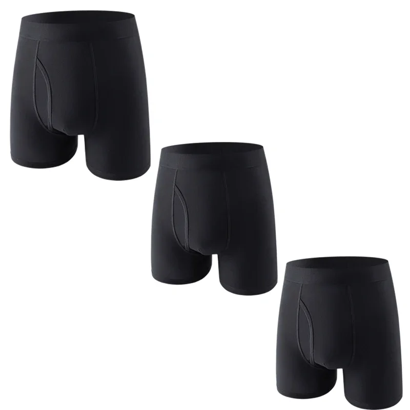 3 قطعة سراويل بوكسر رجالية مقاس كبير ملابس داخلية قطنية متوسطة الطول لـ 95-220 كجم سراويل الملاكمين مقاس كبير 8XL سراويل مريحة