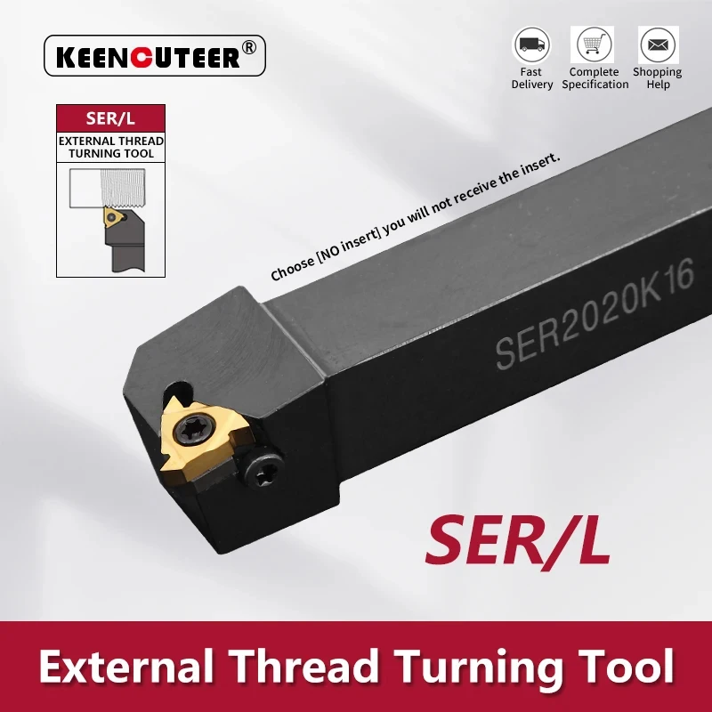 SER1010H11 SER1212H16/11 SER1616H16/11 SER2020K SER2525M External Thread Turning Tool SER SEL Lathe Cutter bar CNC tool Holder