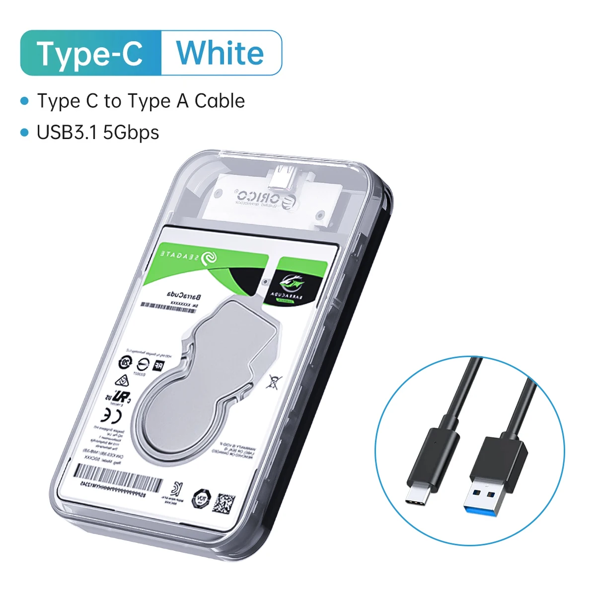 ORICO HDDケース+ 8tb seagate barracuda pro Seagate BarraCuda