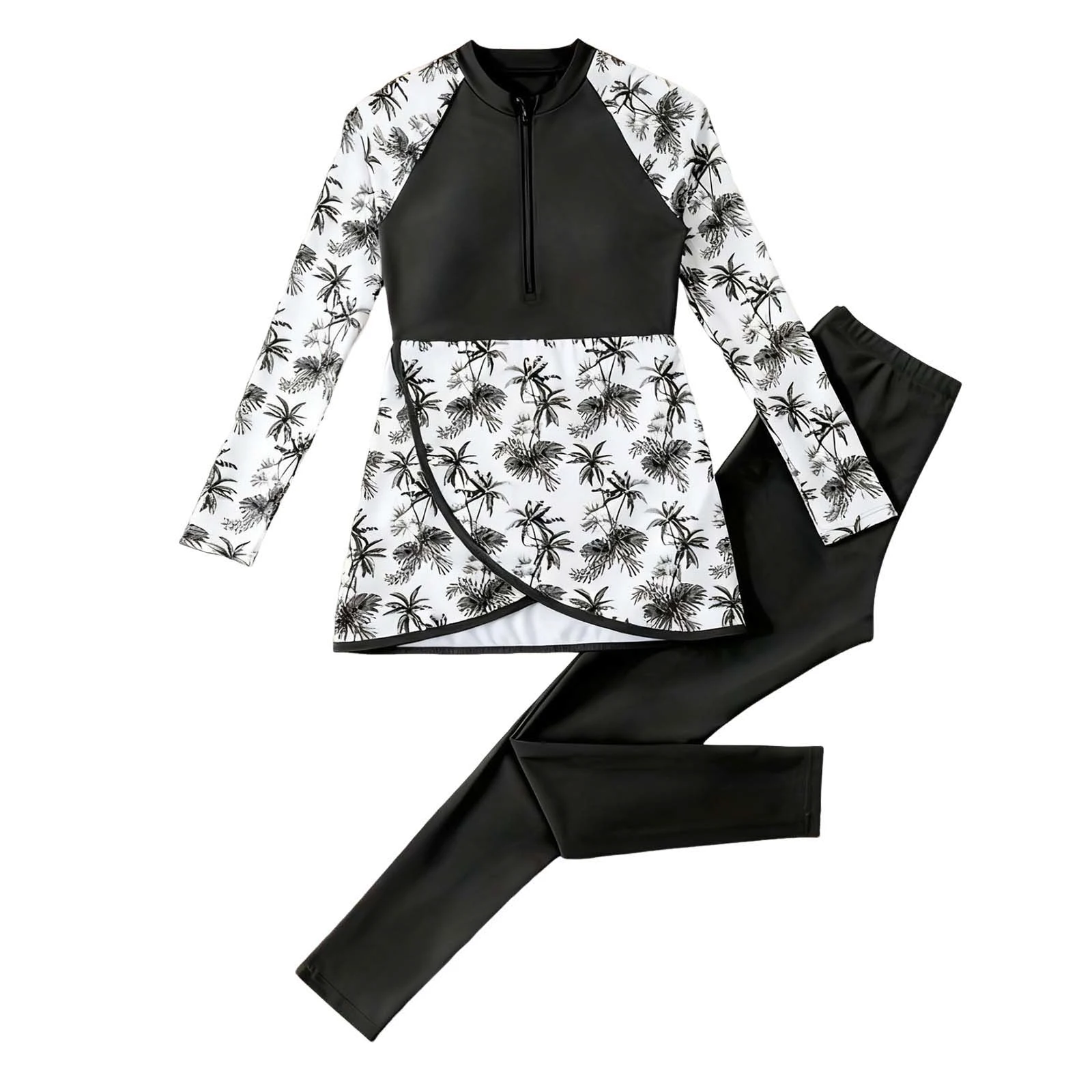 8-14 Year Children Rash Guard Long Sleeve Swim Dress & Pants S314167fc9eb944eb9509144a14495f91y