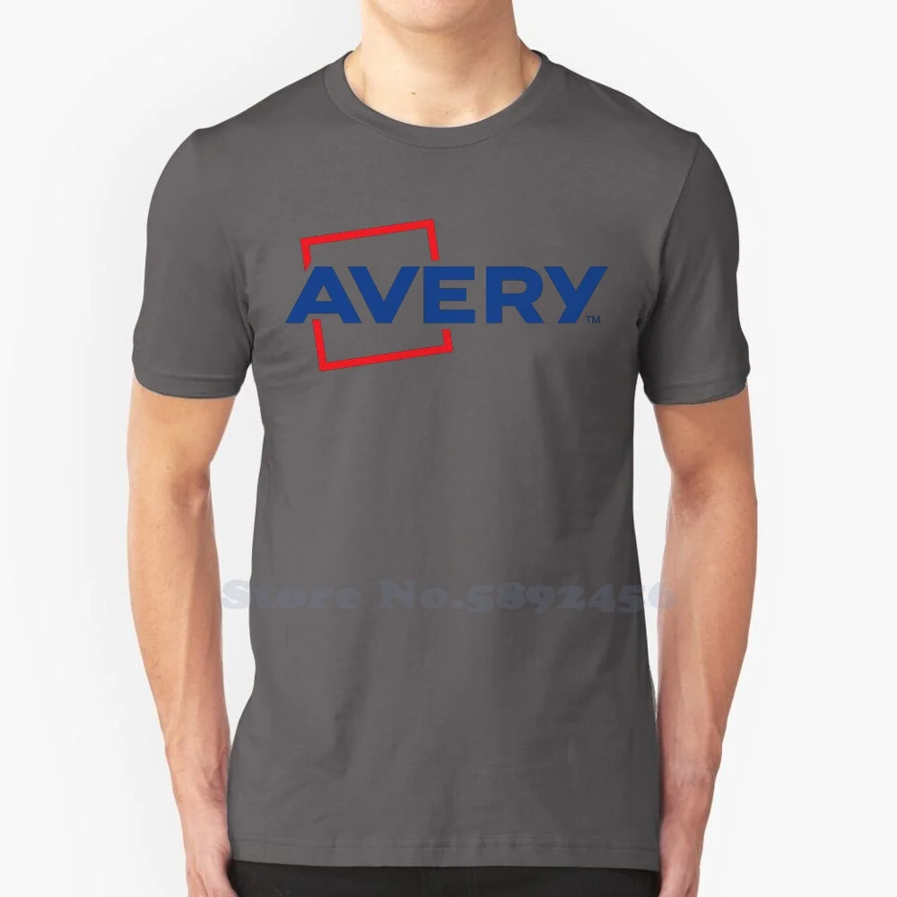 

Повседневная футболка с логотипом Avery, высококачественные футболки из 100% хлопка с графическим рисунком