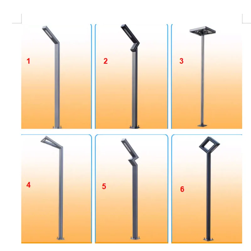 LED 가로등 고층 알루미늄 소재 패션 디자인 LED 태양광 또는 220V 야외 조명
