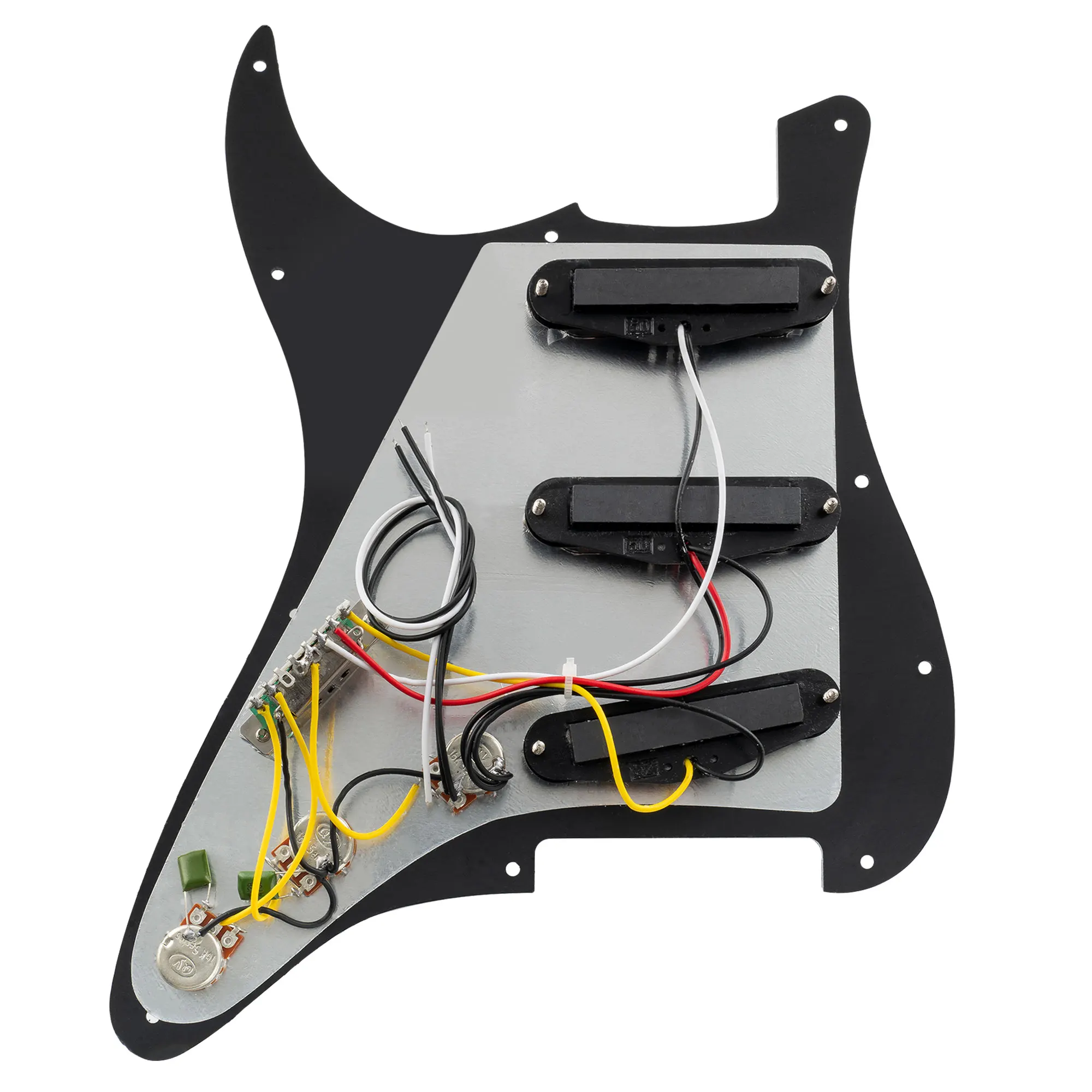 Musiclily 配線済みロード済み標準 ST-SSS ピックガード セラミック