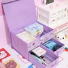 Sanrio Fabric Underwear Organizer Kuromi Cinnamoroll My Melody HelloKitty 2 Layer Drawer Foldable Underwear with Lid Storage Box 2