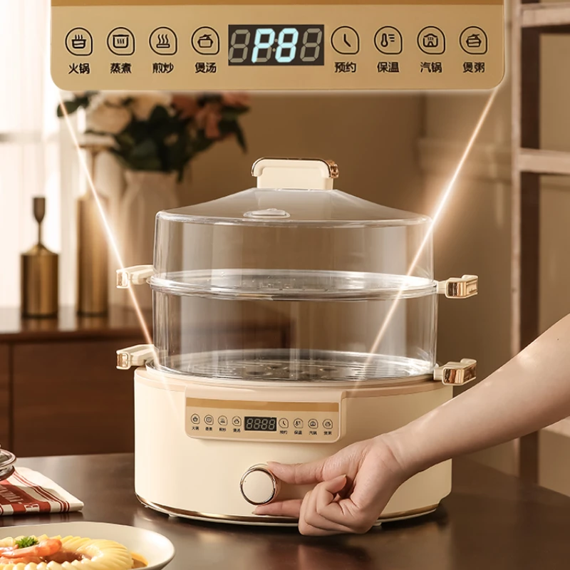 Electric Steamer Steam Pot Stew Pot  Multi-Function Steamer  Pot Appointment Time Electric Steam Box Electric Pressure Cookers 3