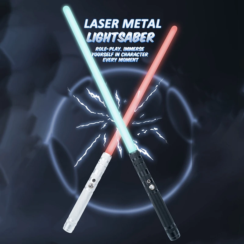 M07K-Laser Light Saber Rechargeable Flash 2 In 1 Shock Technology Sound Effect 15 Color Cosplay Toys Birthday Gift