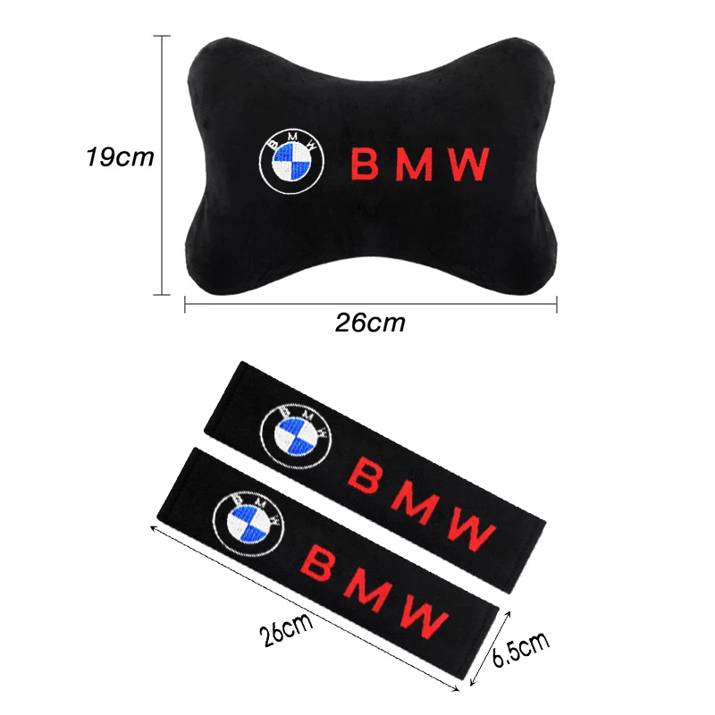 자동차 머리 받침 보호 어깨 패드 케이스, 자동차 시트 커버, 머리 목 받침 베개, BMW 퍼포먼스 M 파워 X1 X5 X7 액세서리