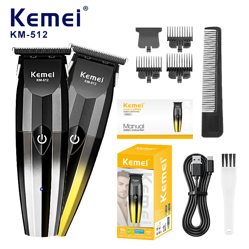 KM-512 Hair Clipper Electric Thruster USB Charging High Speed Oil Head Carving and Cutting Electric Hair Clipper for Hair Salon