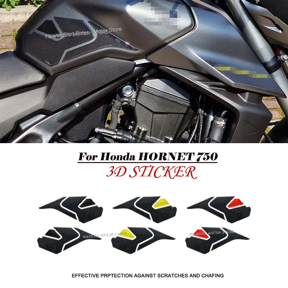 Non-Slip Side Fuel Tank Protection Pad for HONDA CB750 CB 750 HORNET 2023 Motorcycle 3D Epoxy Resin Sticker Decal