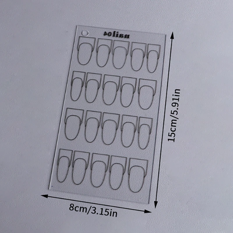 Description Picture 2 of itemNail Art Practice Acrylic Pad Different Nail Shapes Drawing Painting Template Learning Book Manicure Tools Nails Accessoires
