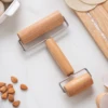 1PC Maple wood double-ended rolling pin; solid wood labor-saving roller-style flour stick; roller-style dough roller 4