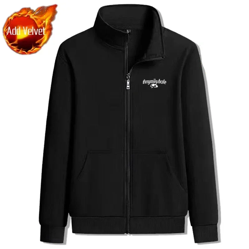 thumbnail image 1 of Sudaderas para hombre, jersey de corte ajustado, ropa para hombre, sin capucha, estampado, cremallera completa, top gráfico, color pastel, baratas, otoño, cálidas, emo, 1 of 5