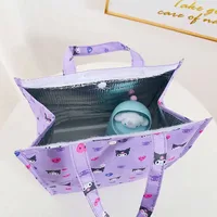 Adorable Sanrio Lunch Bag For Kids, Foldable And Insulated Lunch Bag With Kuromi And Cinnamoroll Design, And Spacious Handbag 4