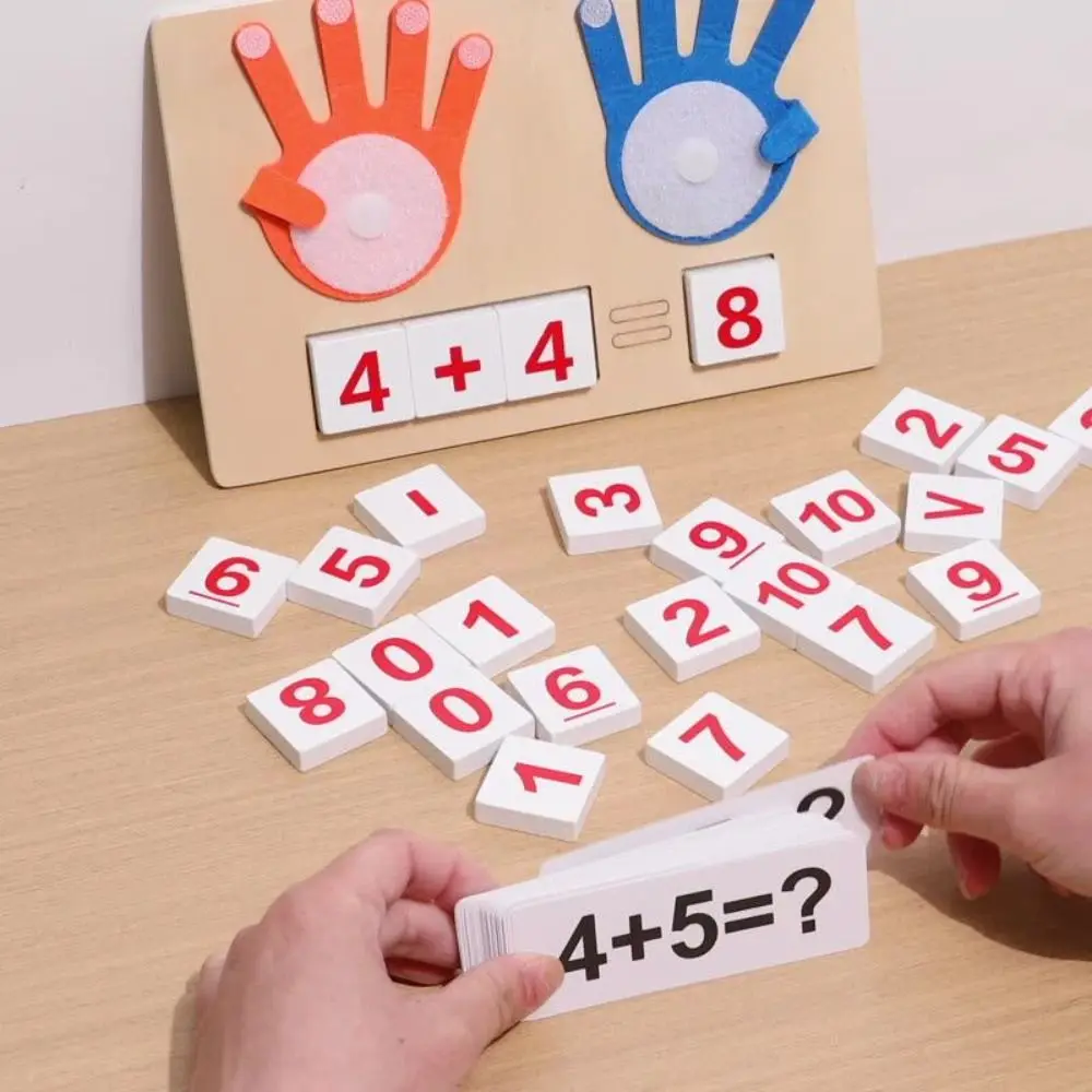 손가락 계산 디자인 수학 학습 게임 디지털 인지 숫자 학습 나무 숫자 장난감 재미있는 수학 다채로운