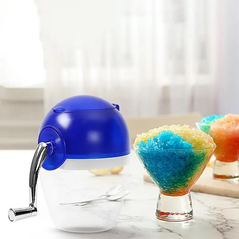 Snow Cone Machine Shaved Ice Food Grade Manual Ice Maker Crusher Manual Snow Cone Machine Crusher Hand Crank Shaver