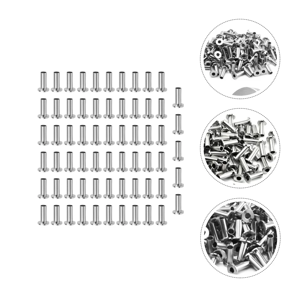 65 Pcs Stainless Steel Protective Case Wire Rope Wear Deck Cable Railing Kit Protector Project Sleeve DIY Balustrade