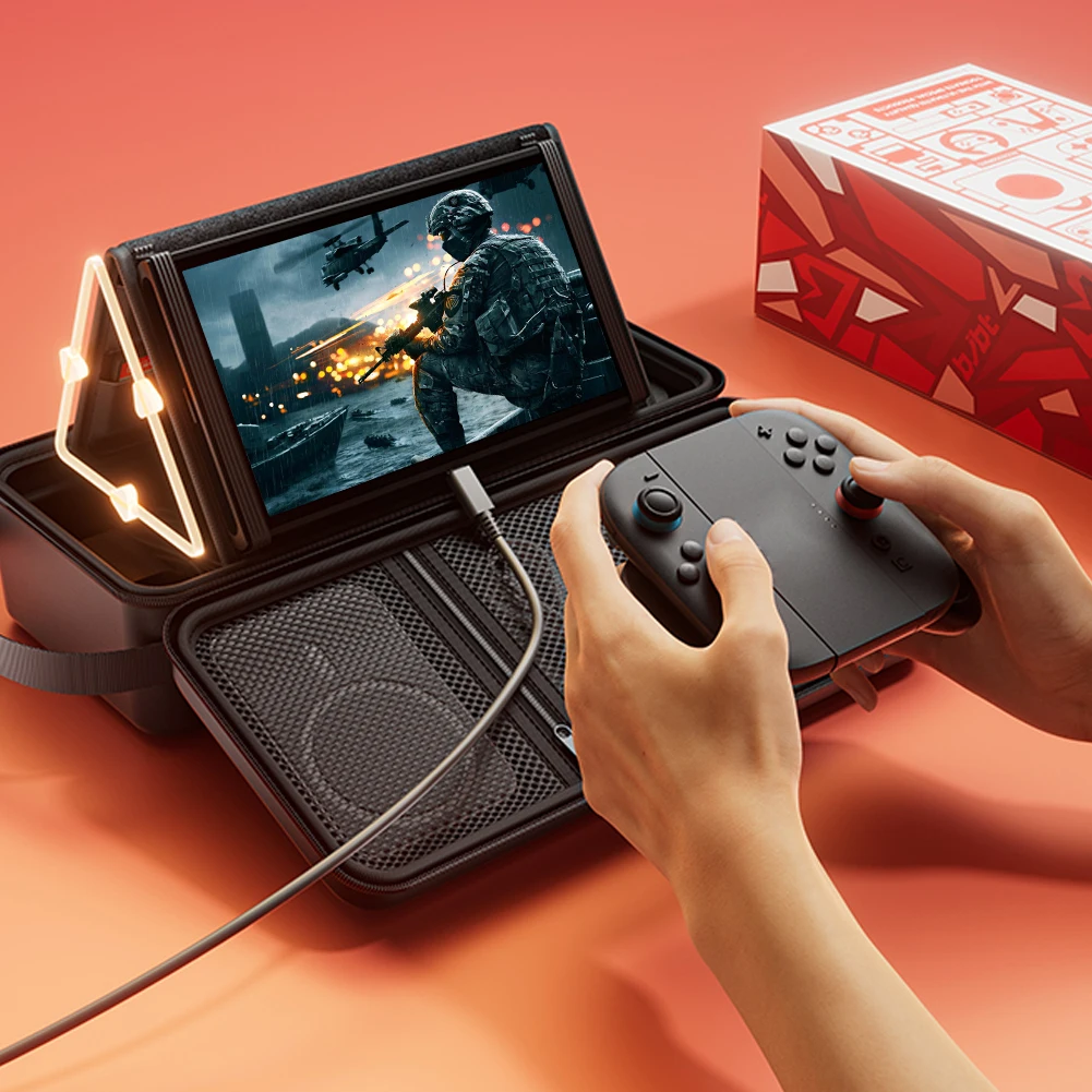 닌텐도 스위치 2 여행용 보관 가방 하드 운반 케이스 스위치 2 게임 액세서리 용 충격 방지 보호 주최자 가방