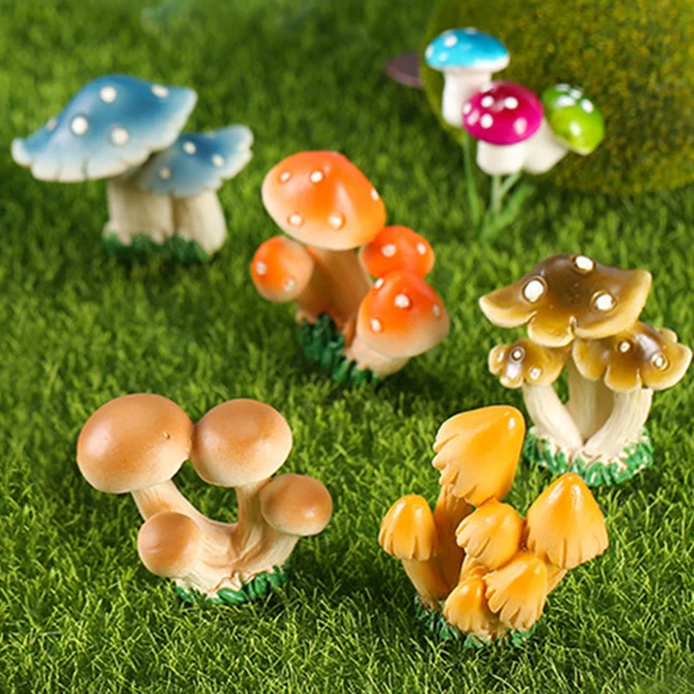 2023 Szimulációs Gomba Gyanta Kis Gombaszobor Nagy Kerti Dekoratív Asztali Dekoráció Mikrok Táj