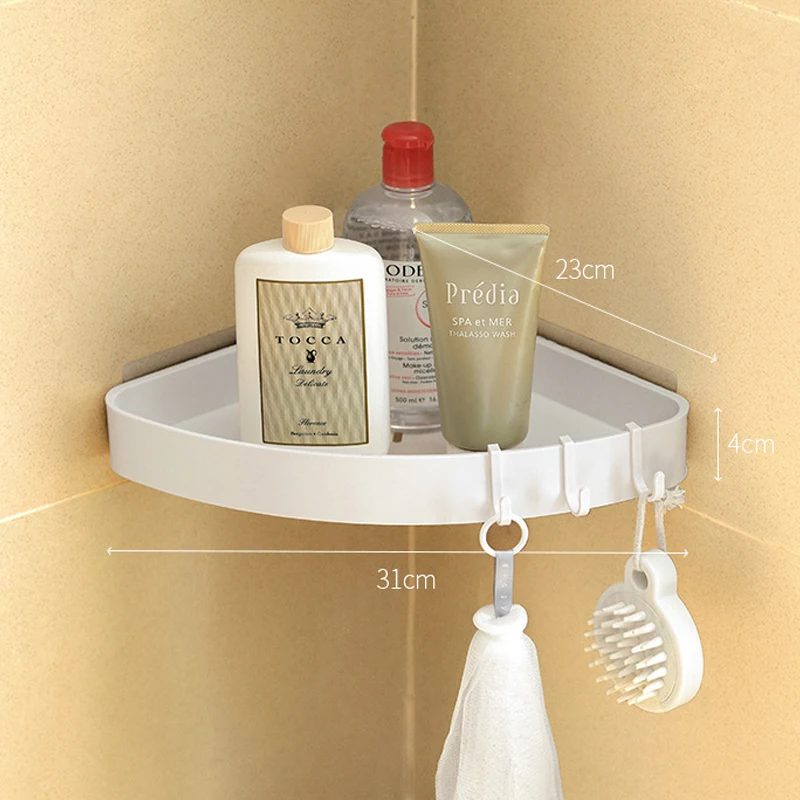 HOShelves-Étagère d'angle murale sans perçage, rangement de douche T1,  porte-shampooing, articles de toilette
