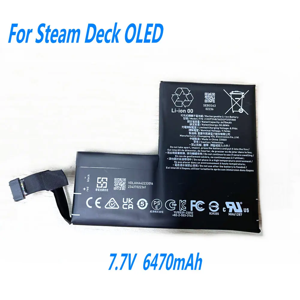 K KYUER 53Wh F7A F7G Valve Batterij voor Steam Deck LCD, Steam Deck