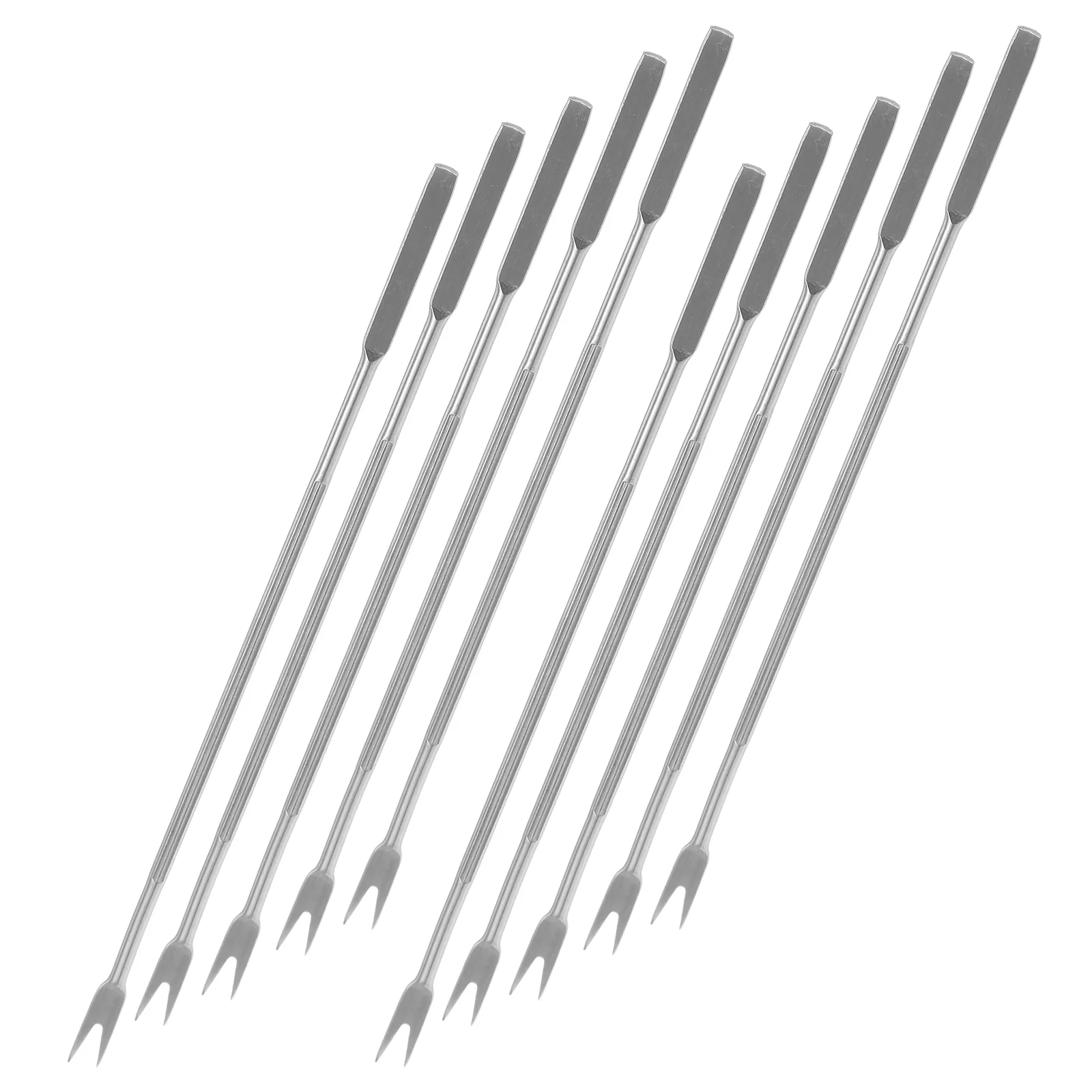 Stainless steel multipurpose picks seafood fork walnut tools kitchen utensils reusable dining accessories 10 Pcs