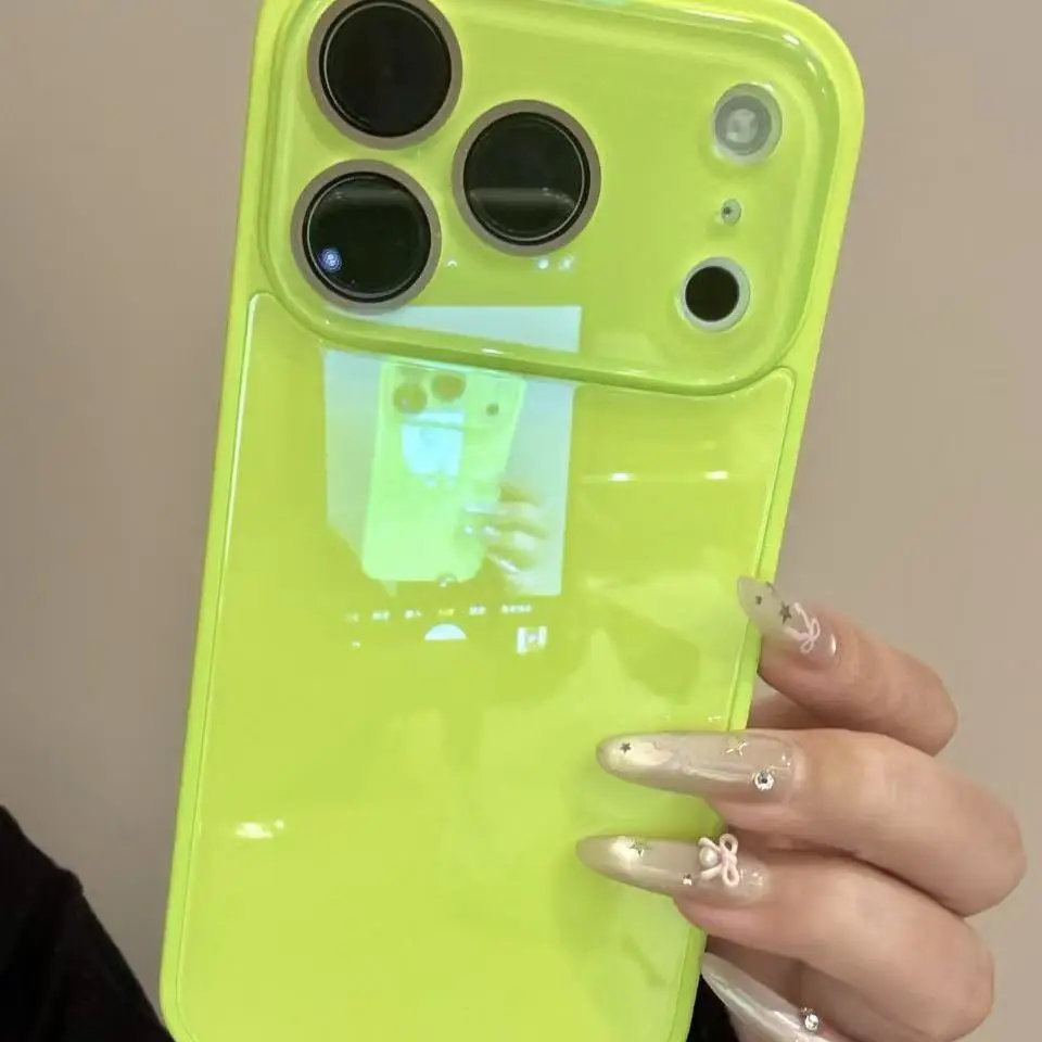 Luxury Tempered Glass Shockproof Camera Protection Case with Glossy Finish