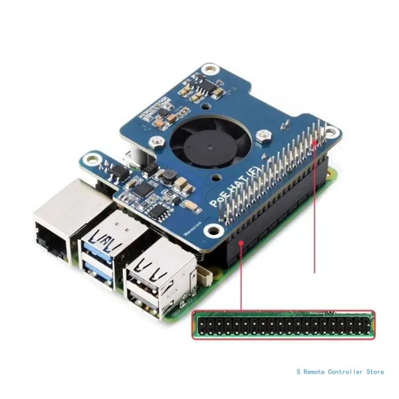 RPI 5 POE PoE(Power over Ethernet) 확장 보드 냉각 모듈 온보드 팬 네트워크 표준의 새로운 기능