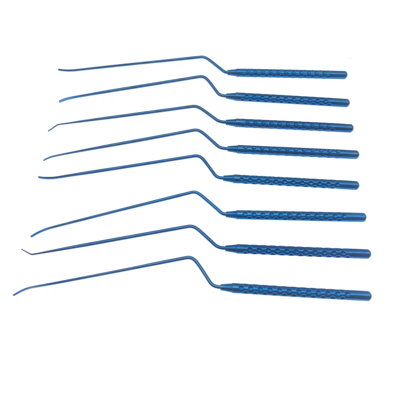 

Micro Nerve Retractor Titanium Spatula Dissector Leaf Micro Retractor Neurosurgery Instruments