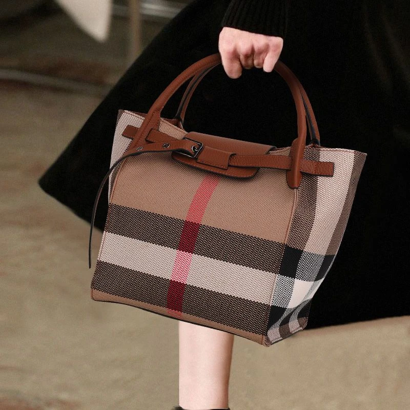 Fashion Plaid Tote Bags For Women 2023 New High Capacity Simple