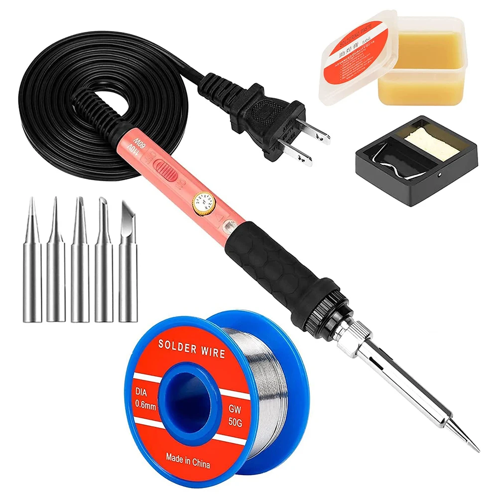 cheap stick welder 60W Digital Electric Soldering Iron Kit Set Temperature Adjustable 220V 110V Welding Tool Ceramic Heater Soldering Tips Rework best soldering iron for electronics Welding Equipment