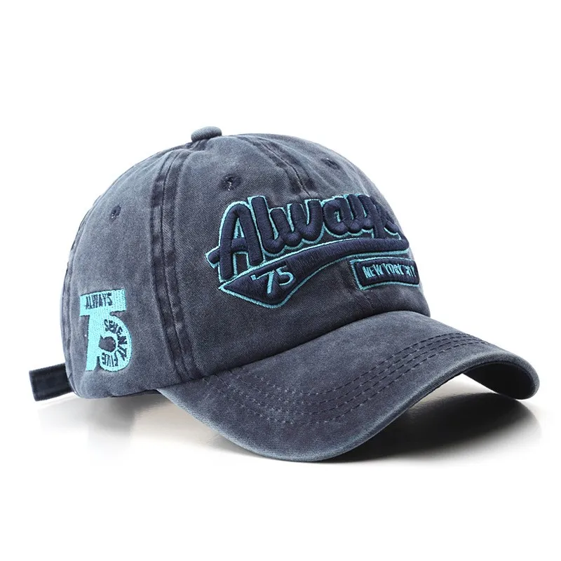 always 75 letter baseball caps Embroidered classic baseball cap