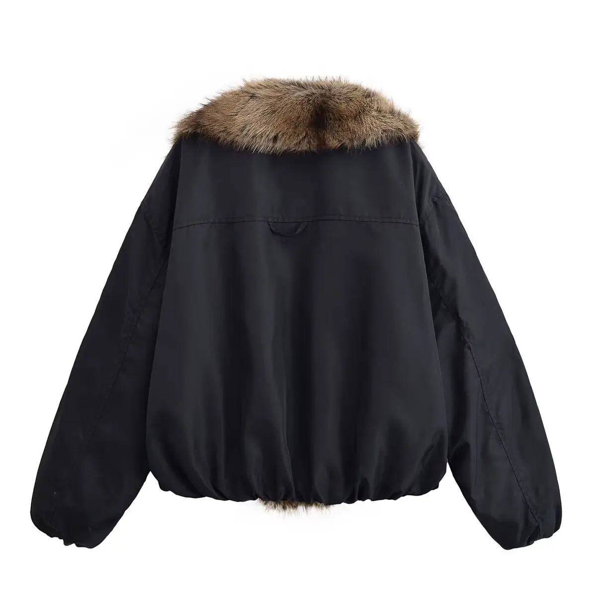 KONDALA Frühling Trendy Bomberjacke Kunstpelz Revers Lose Tomboy Jacke Frauen 2026 Herbst Mode Streetwear Coole Dame Pilot Jacke – Detail 4