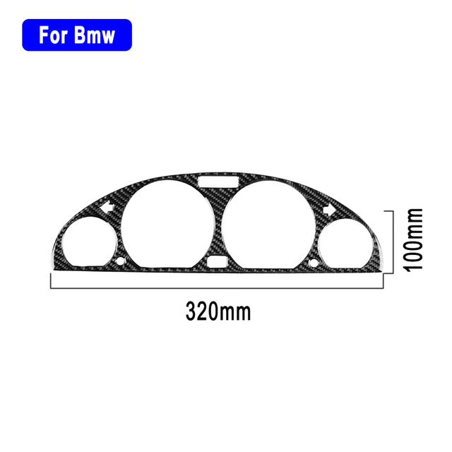 Fiber Car Instrument Panel Decorative Frame Dashboard Cover Stickers Trim For BMW E46 M3 1998-2005 Interior Accessories