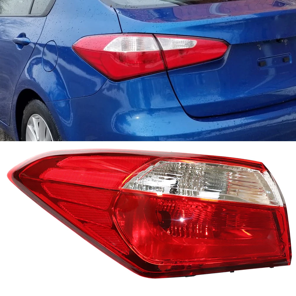 

Left Side Outer Tail Light Assembly Rear Lamp Fits Kia Sorento Kia Forte 2014 2015 2016 Halogen Red Direct Replacement