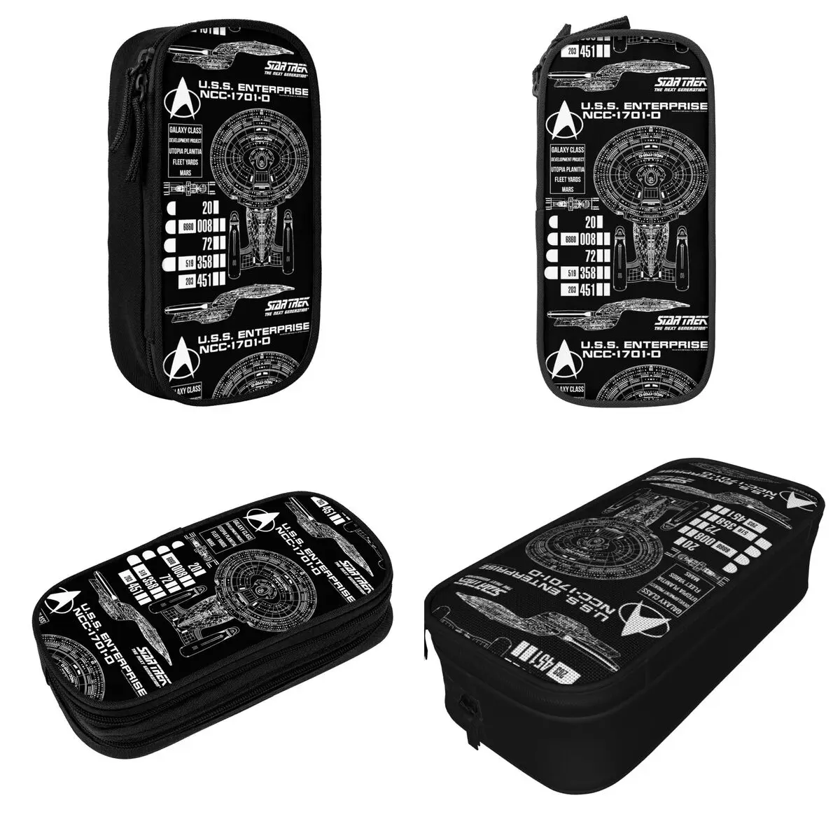Stars Treks Pencil Cases Pen Box Bags Kids Large Storage Office Cosmetic Pencilcases