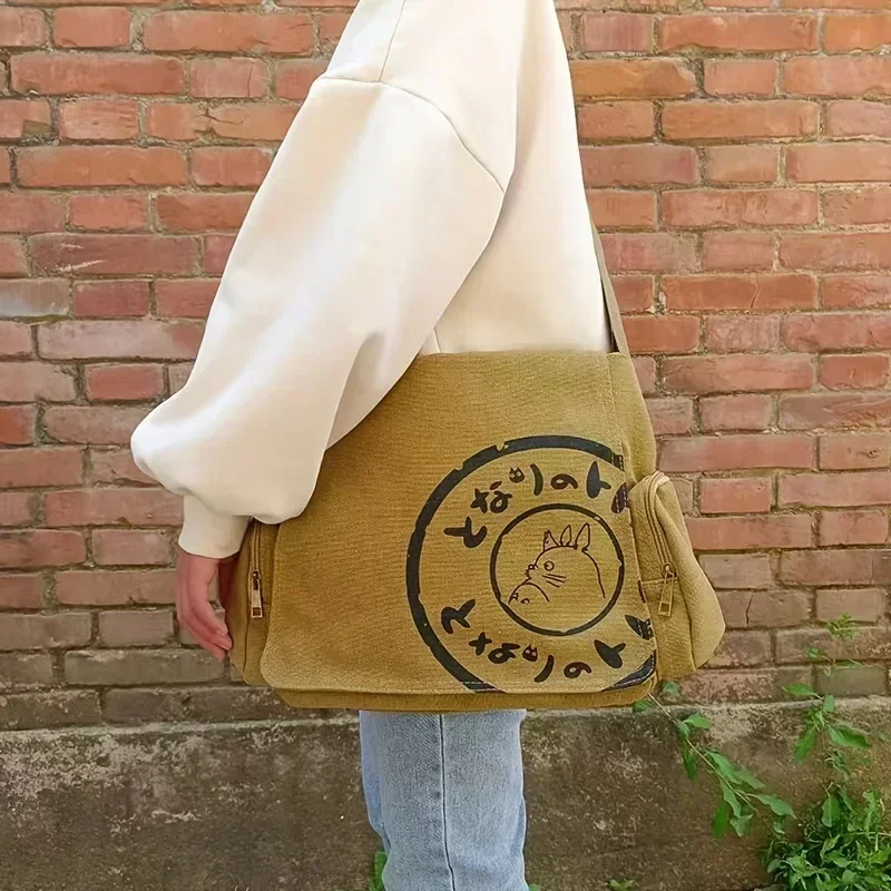 2024 Hot Totoro Canvas Crossbody Bag GHIBLI Men Women