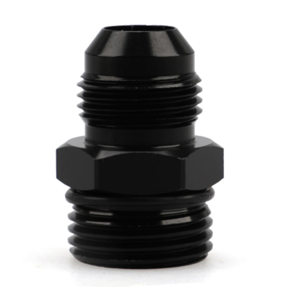 

1Pcs Aluminum Black AN To AN ORB Male O-ring Boss Fuel Pump Rail Adapter Fitting High Flow Inline Pipe Connector Fittings