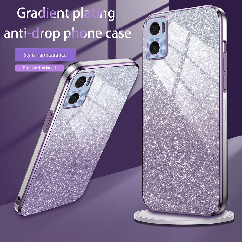 Luxury Electroplated Glitter Phone Case - Clear Soft TPU Back with Protective Bumper