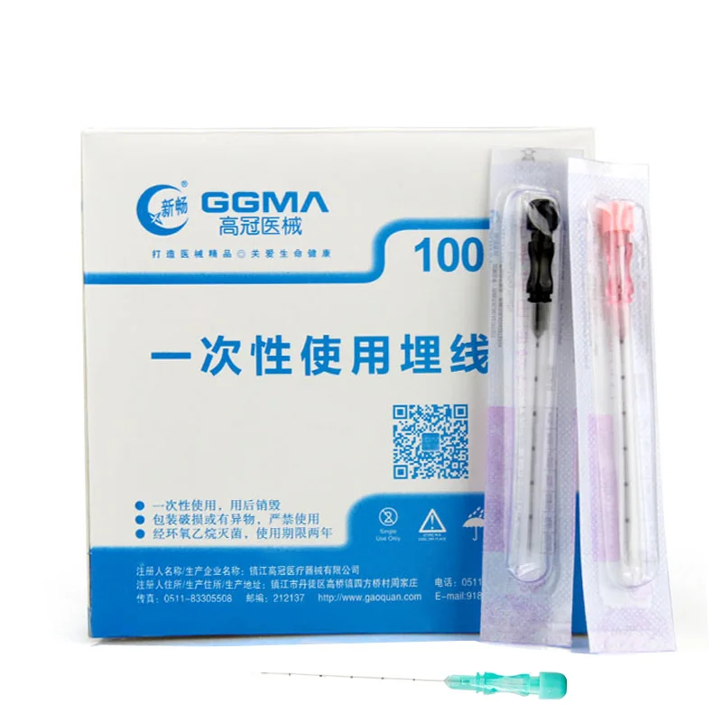 

New Acupuncture Therapy body acupoint massage Disposable sterile catgut embedding needles beauty #6#7/8#/9#/12