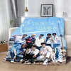 New KPOP Boys  Stray Kids Printed Blanket Picnic Blankets Warm Blanket Soft and Comfortable Blanket Home Travel Birthday Gift 2