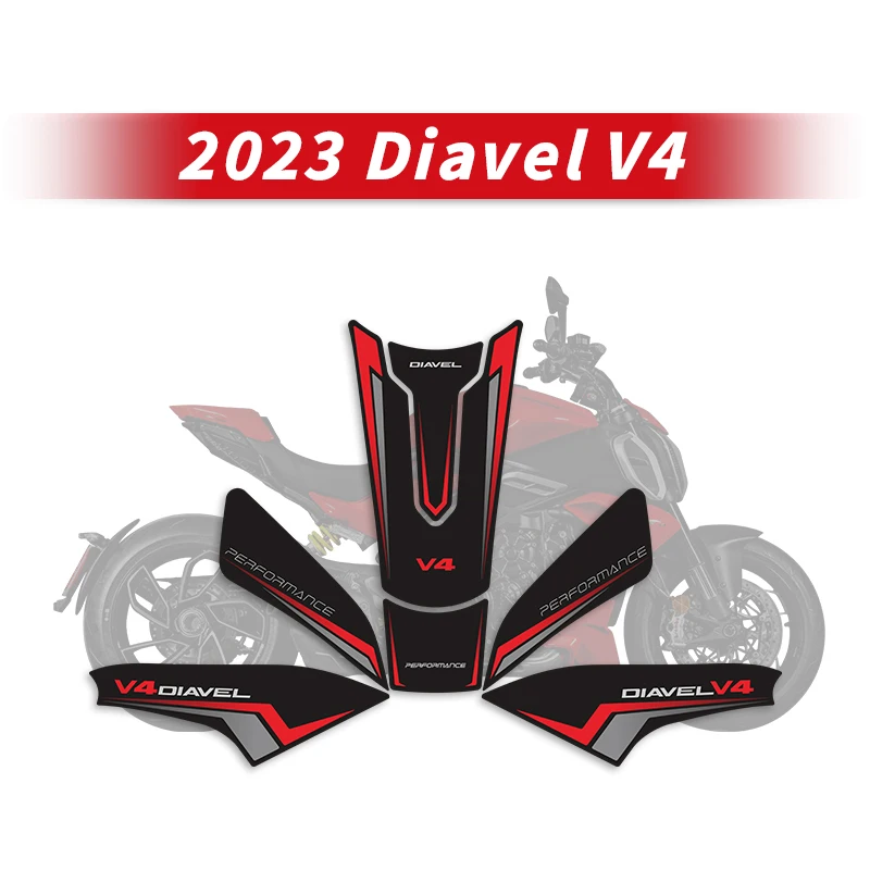 For DUCATI DIAVEL V4 2023 Years Motorcycle Accessoreis Fuel Tank Anti Slip Stickers Kits Of Bike Gas Pad Decals Can Choose Color vansvans vans color theory classic slip on vn0a7q5dh7o