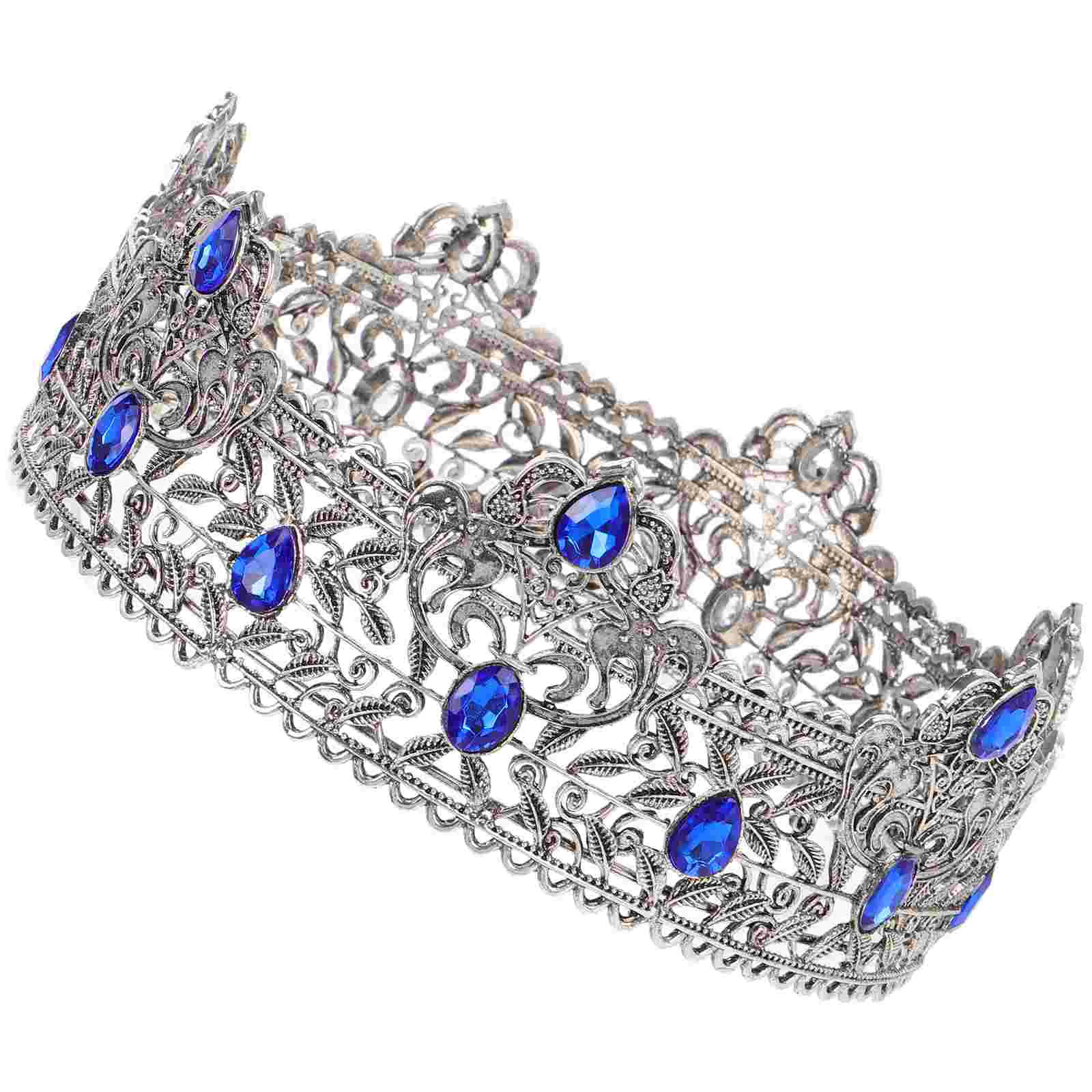 Elegant Crown Headgear Rhinestone Wedding Quinceanera Prom King Crowns Lightweight Comfortable Medieval Royal Accessories