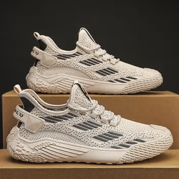 2025 Hot Sale Lightweight Men Casual Shoes Breathable Slip on Male Casual Sneakers Anti-slip Men's Flats Outdoor Walking Shoes 1