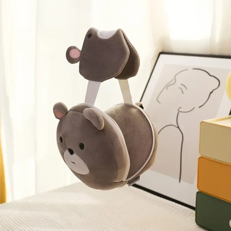 2024 귀여운 아이 마스크 베개, 여행 휴대용 베개, 만화 가방 베개, 2 in 1, 신제품